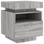 Mesita de noche con luces LED gris Sonoma 40x39x48,5 cm de , Mesitas de noche - Ref: Foro24-836794, Precio: 81,28 €, Descuent...