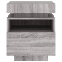 Mesita de noche con luces LED gris Sonoma 40x39x48,5 cm de , Mesitas de noche - Ref: Foro24-836794, Precio: 81,28 €, Descuent...