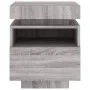 Mesita de noche con luces LED gris Sonoma 40x39x48,5 cm de , Mesitas de noche - Ref: Foro24-836794, Precio: 81,28 €, Descuent...