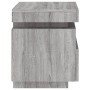 Mesita de noche con luces LED gris Sonoma 40x39x48,5 cm de , Mesitas de noche - Ref: Foro24-836794, Precio: 81,28 €, Descuent...