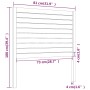 Cabecero de cama madera maciza de pino 81x4x100 cm de , Cabeceros y pies de cama - Ref: Foro24-818995, Precio: 47,25 €, Descu...