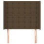 Cabecero con orejas de tela marrón oscuro 93x16x118/128 cm de , Cabeceros y pies de cama - Ref: Foro24-3119999, Precio: 81,78...