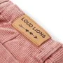 Pantalón infantil pana rosa envejecido 92 de , Pantalones de niños - Ref: Foro24-14259, Precio: 10,77 €, Descuento: %