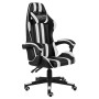 Silla gaming de cuero sintético negro y blanco de vidaXL, Sillas de oficina - Ref: Foro24-20523, Precio: 125,44 €, Descuento: %