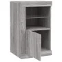 Aparador con luces LED madera de ingeniería gris Sonoma de , Taquillas y armarios de almacenamiento - Ref: Foro24-836640, Pre...