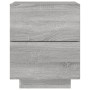 Mesita de noche con luces LED madera de ingeniería gris Sonoma de , Mesitas de noche - Ref: Foro24-836745, Precio: 69,59 €, D...