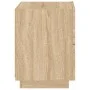 Bedside table with LED lights made of Sonoma oak engineered wood by , Nightstands - Ref: Foro24-836739, Price: 65,70 €, Disco...
