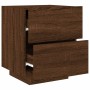 Mesita de noche con luces LED madera de ingeniería roble marrón de , Mesitas de noche - Ref: Foro24-836747, Precio: 62,97 €, ...