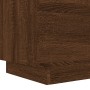 Mesita de noche con luces LED madera de ingeniería roble marrón de , Mesitas de noche - Ref: Foro24-836747, Precio: 62,97 €, ...