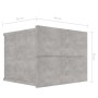 Mesitas de noche 2 uds contrachapada gris hormigón 40x30x30cm de vidaXL, Mesitas de noche - Ref: Foro24-801062, Precio: 78,34...