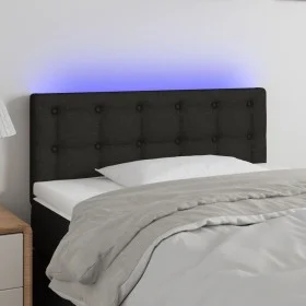 Black fabric headboard with LED 100x5x78/88 cm by , Headboards and footboards - Ref: Foro24-3122038, Price: 41,83 €, Discount: %