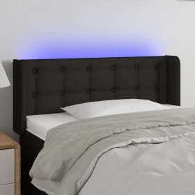Black fabric headboard with LED 103x16x78/88 cm by , Headboards and footboards - Ref: Foro24-3123662, Price: 48,91 €, Discoun...