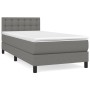 Cama box spring con colchón tela gris oscuro 80x200 cm de , Camas y somieres - Ref: Foro24-3140330, Precio: 281,23 €, Descuen...