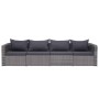Set de sofás de jardín 4 piezas y cojines ratán sintético gris de vidaXL, Sofás de exterior - Ref: Foro24-44164, Precio: 326,...