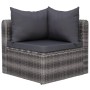 Set de sofás de jardín 4 piezas y cojines ratán sintético gris de vidaXL, Sofás de exterior - Ref: Foro24-44164, Precio: 326,...