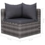 Set de sofás de jardín 4 piezas y cojines ratán sintético gris de vidaXL, Sofás de exterior - Ref: Foro24-44164, Precio: 326,...
