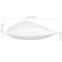 Lavabo de cerámica triangular blanco 645x455x115 mm de vidaXL, Lavabos - Ref: Foro24-142997, Precio: 63,10 €, Descuento: %