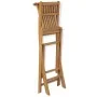 Taburetes plegables de bar de jardín 2 uds madera teca maciza de vidaXL, Sillas de jardín - Ref: Foro24-43806, Precio: 202,06...