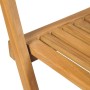 Taburetes plegables de bar de jardín 2 uds madera teca maciza de vidaXL, Sillas de jardín - Ref: Foro24-43806, Precio: 227,42...