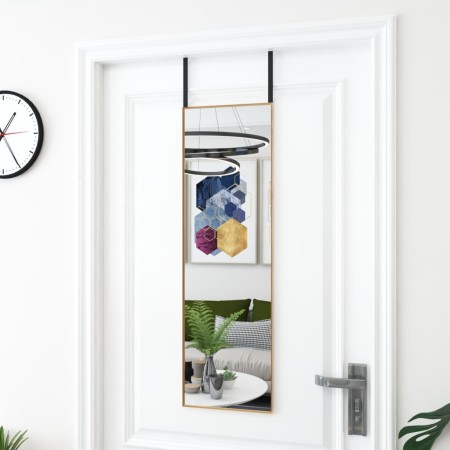 Espejo de puerta cristal y aluminio negro 30x80 cm de , Espejos - Ref: Foro24-327414, Precio: 45,24 €, Descuento: %