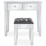 Mirrored Dressing Table with MDF and Glass Stool by vidaXL, Bedroom Dressers - Ref: Foro24-246661, Price: 270,66 €, Discount: %
