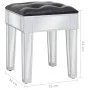 Mirrored Dressing Table with MDF and Glass Stool by vidaXL, Bedroom Dressers - Ref: Foro24-246661, Price: 270,66 €, Discount: %