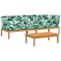 Set de sofás de palets de jardín y cojines 3 pzas madera acacia en Sofás de exterior | Comprar online en Foru.es