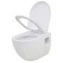 Inodoro de montaje en pared de cerámica blanco de vidaXL, Baños - Ref: Foro24-143022, Precio: 144,12 €, Descuento: %