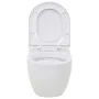 Inodoro de montaje en pared de cerámica blanco de vidaXL, Baños - Ref: Foro24-143022, Precio: 144,12 €, Descuento: %