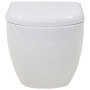 Inodoro de montaje en pared de cerámica blanco de vidaXL, Baños - Ref: Foro24-143022, Precio: 146,62 €, Descuento: %