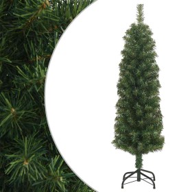 Árbol de Navidad artificial delgado y soporte PVC verde 150 cm en Decoración Festiva y Estacional | Comprar online en Foru.es