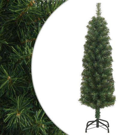 Árbol de Navidad artificial delgado y soporte PVC verde 150 cm en Decoración Festiva y Estacional | Comprar online en Foru.es