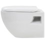 Inodoro de montaje en pared de cerámica blanco de vidaXL, Baños - Ref: Foro24-143022, Precio: 146,62 €, Descuento: %