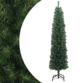 Árbol de Navidad artificial delgado y soporte PVC verde 180 cm en Decoración Festiva y Estacional | Comprar online en Foru.es