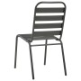 Sillas de jardín apilables 2 unidades acero gris de vidaXL, Sillas de jardín - Ref: Foro24-44257, Precio: 117,77 €, Descuento: %