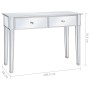 Mesa consola de espejo de MDF y vidrio 106,5x38x76,5 de vidaXL, Mesas auxiliares - Ref: Foro24-246660, Precio: 255,54 €, Desc...