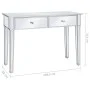 Mesa consola de espejo de MDF y vidrio 106,5x38x76,5 de vidaXL, Mesas auxiliares - Ref: Foro24-246660, Precio: 250,78 €, Desc...