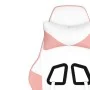 Silla gaming masaje y reposapiés cuero sintético blanco y rosa by , Gaming chairs - Ref: Foro24-345420, Price: 119,64 €, Disc...