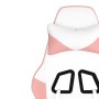 Silla gaming masaje y reposapiés cuero sintético blanco y rosa de , Sillones para videojuegos - Ref: Foro24-345420, Precio: 1...