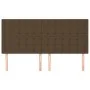 Cabeceros 4 unidades de tela marrón oscuro 80x5x78/88 cm de , Cabeceros y pies de cama - Ref: Foro24-3116775, Precio: 105,04 ...