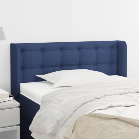 Cabecero de tela azul 83x16x78/88 cm de , Cabeceros y pies de cama - Ref: Foro24-3119182, Precio: 40,27 €, Descuento: %