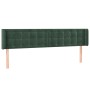Cabecero de terciopelo verde oscuro 163x16x78/88 cm de , Cabeceros y pies de cama - Ref: Foro24-3119259, Precio: 77,17 €, Des...