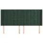Headboard with dark green velvet ears 163x16x118/128cm by , Headboards and footboards - Ref: Foro24-3120071, Price: 143,78 €,...