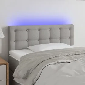 Headboard with LED lights in light gray fabric 80x5x78/88 cm by , Headboards and footboards - Ref: Foro24-3122020, Price: 40,...