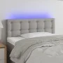 Headboard with LED lights in light gray fabric 80x5x78/88 cm by , Headboards and footboards - Ref: Foro24-3122020, Price: 40,...