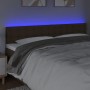 Cabecero con LED de tela marrón oscuro 160x5x78/88 cm de , Cabeceros y pies de cama - Ref: Foro24-3122055, Precio: 62,30 €, D...