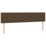Cabecero con LED de tela marrón oscuro 160x5x78/88 cm de , Cabeceros y pies de cama - Ref: Foro24-3122055, Precio: 62,30 €, D...