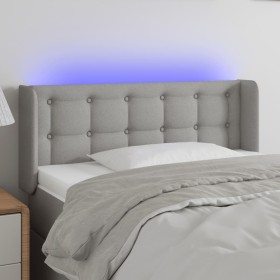 Cabecero con LED de tela gris claro 83x16x78/88 cm de , Cabeceros y pies de cama - Ref: Foro24-3123644, Precio: 52,49 €, Desc...
