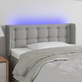 Cabecero con LED de tela gris claro 83x16x78/88 cm de , Cabeceros y pies de cama - Ref: Foro24-3123644, Precio: 48,87 €, Desc...