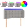 Light gray fabric headboard with LED 83x16x78/88 cm by , Headboards and footboards - Ref: Foro24-3123644, Price: 48,87 €, Dis...